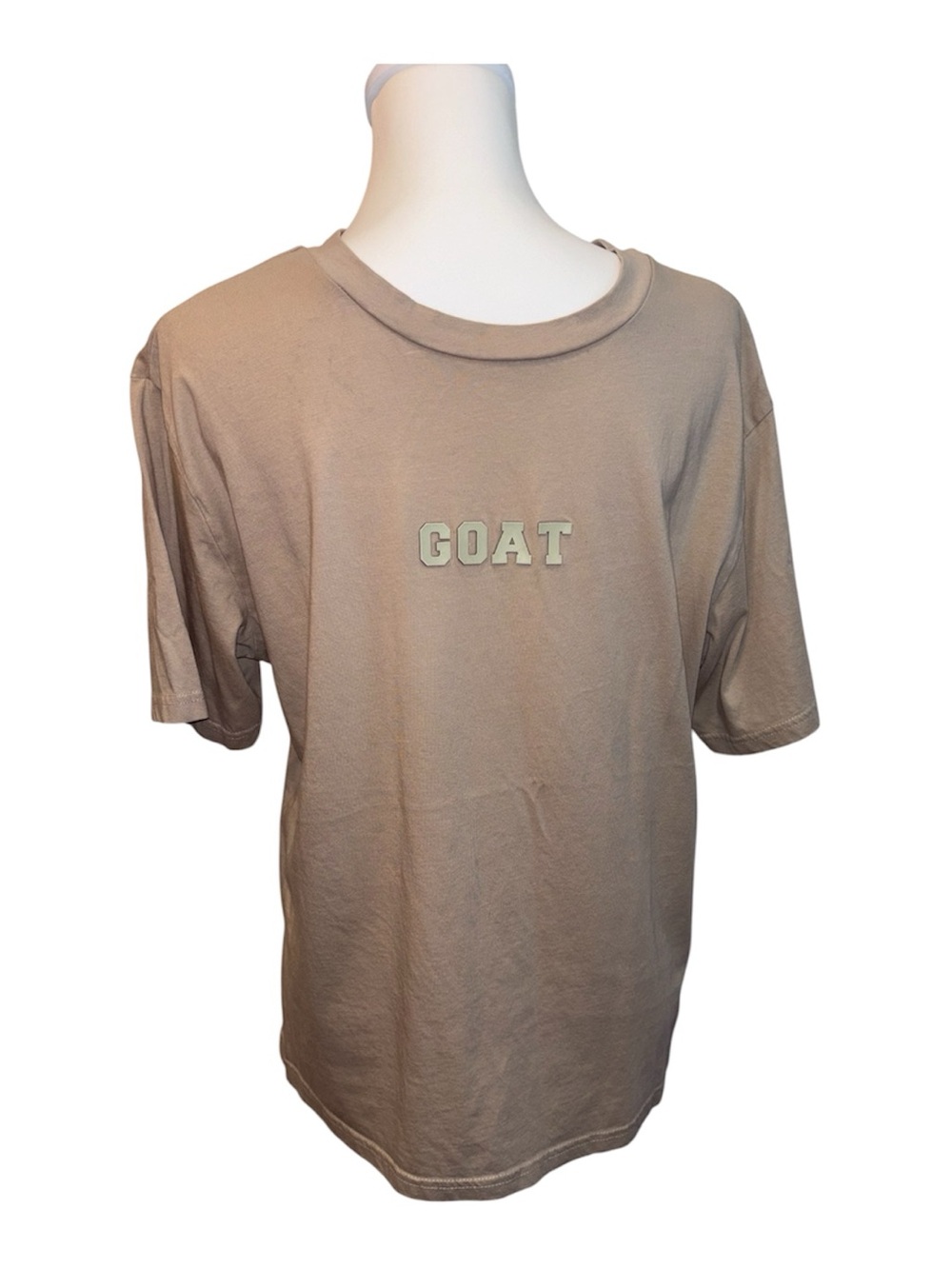 Short-Sleeve Crewneck T-Shirt in Taupe